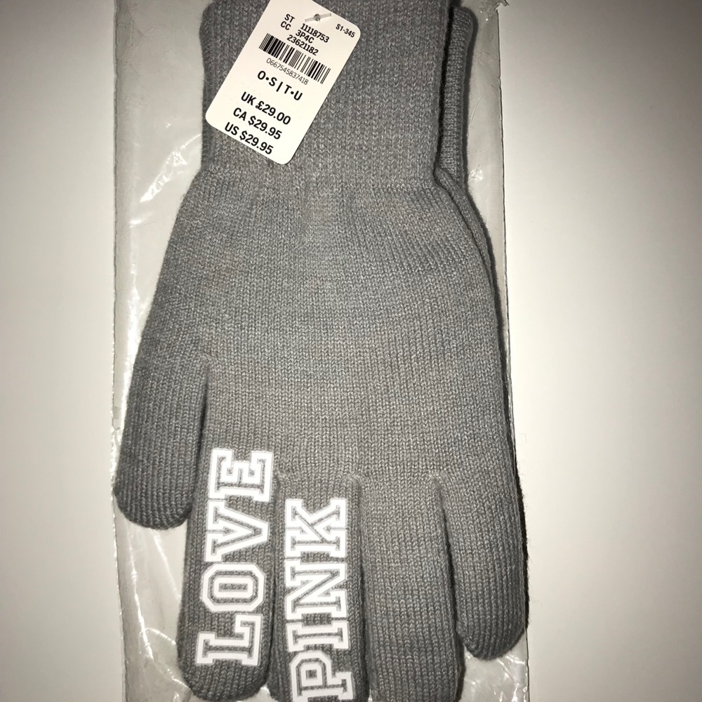 PINK gloves with headband